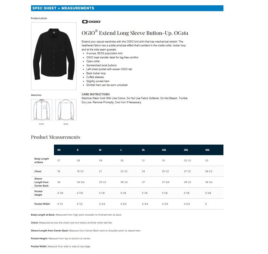 Men's Ogio Long Sleeve Button-Up